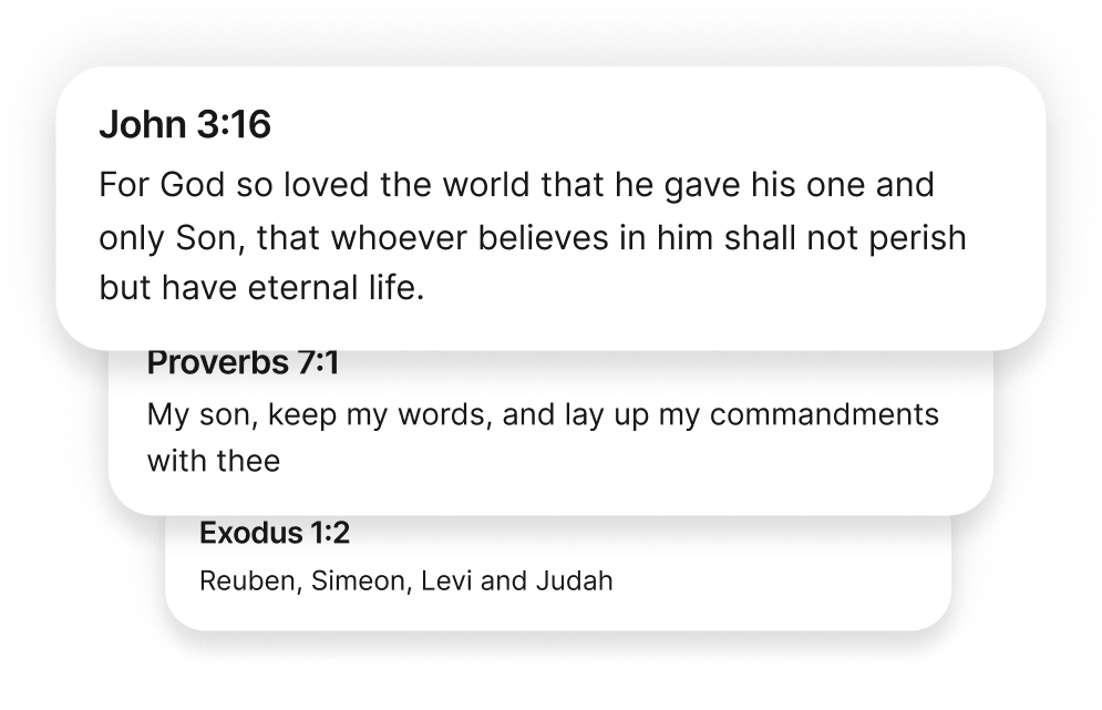 Autocomplete Bible verses