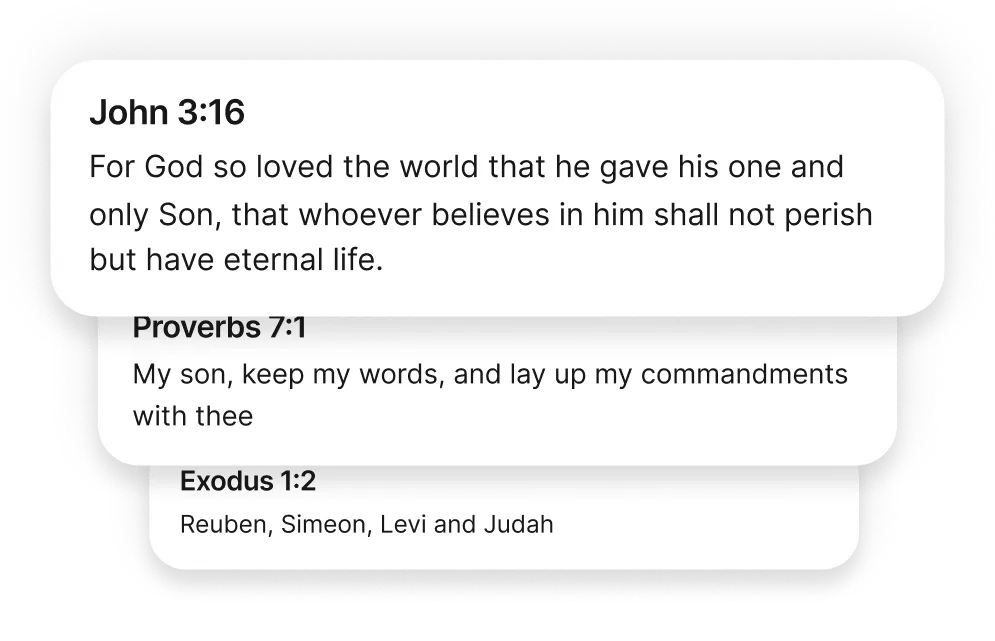 Autocomplete Bible verses