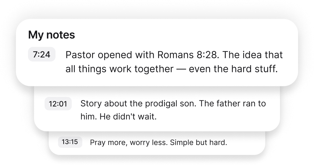 Timestamp your notes